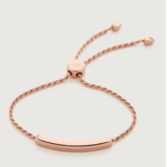 Linear Chain Bracelet Vermeil Monica Vinader - engraved - Picture 1 of 4